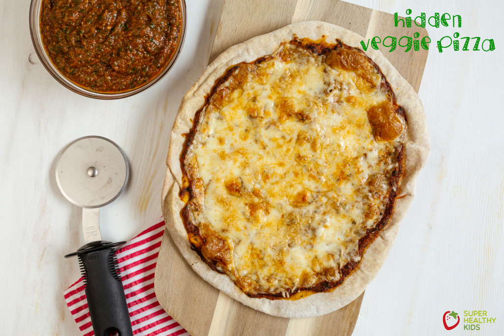 Hidden Veggie Pizza Recipe Hidden Veggie Pizza Recipe. Boost the nutrition by adding spinach and mushrooms, without your kids complaining about it! Getting them used to flavors is one way to help them develop a love for veggies.