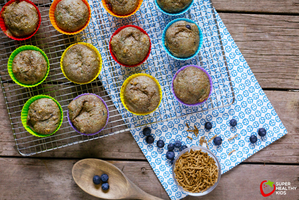 Blueberry Bran Muffin Recipe Blueberry Bran Muffins. Packed with nutrition and delicious flavor. www.superhealthykids.com