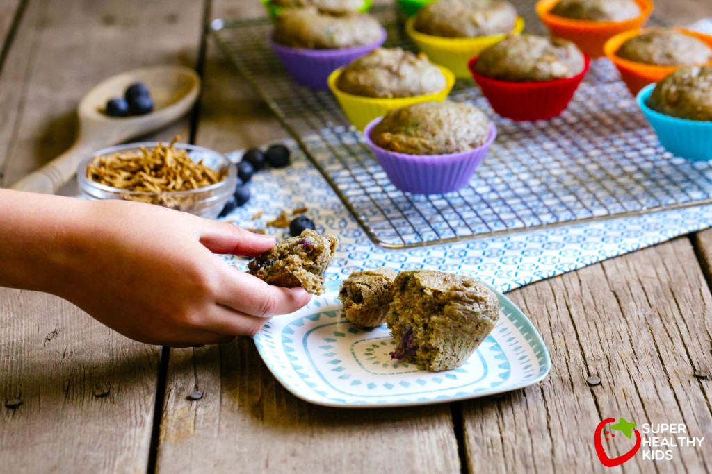 Blueberry Bran Muffin Recipe Blueberry Bran Muffins. Packed with nutrition and delicious flavor. www.superhealthykids.com