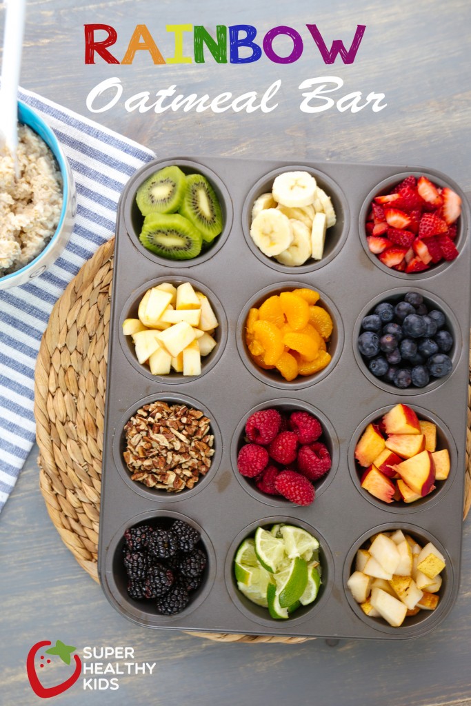 Rainbow Oatmeal Bar Recipe Rainbow Oatmeal Bar Recipe. What a fun breakfast idea! So fresh and colorful