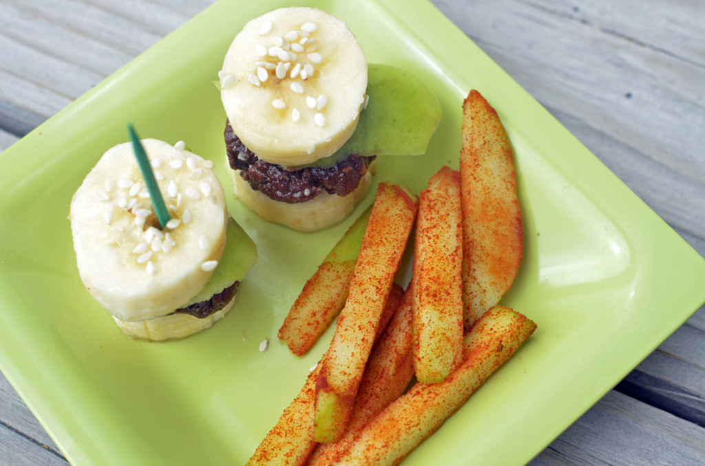 Chocolate Banana Burgers and Cinnamon Fries Recipe Chocolate Banana Burgers and Cinnamon Fries Recipe. Our favorite fun treat!