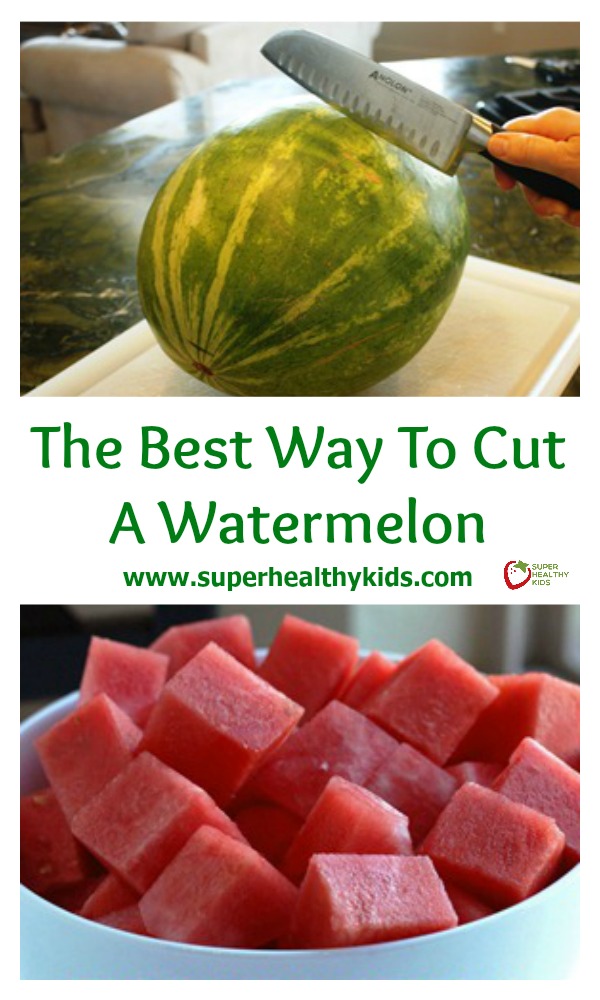 The Best Way to Cut a Watermelon. Hate the mess of cutting a watermelon? Try our method next time! http://www.superhealthykids.com/the-best-way-to-cut-a-watermelon/ The Best Way to Cut a Watermelon. Hate the mess of cutting a watermelon? Try our method next time!