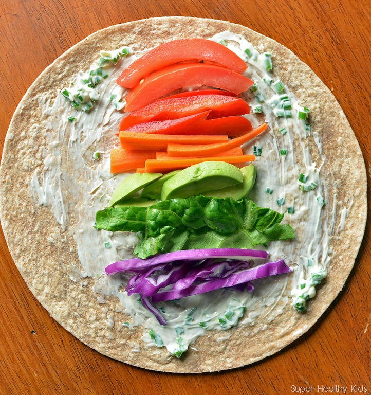 Rainbow Wraps and Chives Recipe Healthy Ideas for Kids