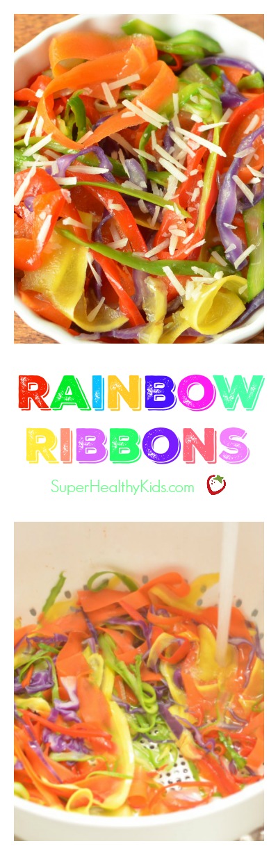 Rainbow Ribbons. Picky eaters? Try retexturing veggies! http://www.superhealthykids.com/rainbow-ribbons/ Rainbow Ribbons. Picky eaters? Try retexturing veggies! http://www.superhealthykids.com/rainbow-ribbons/