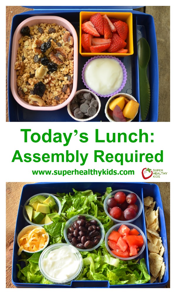 Today's Lunch: Assembly Required. Thinking "outside the box" with these DIY lunches! www.superhealthykids.com/todays-lunch-assembly-required Today's Lunch: Assembly Required. Thinking "outside the box" with these DIY lunches!