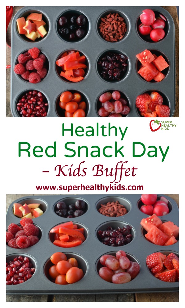 FOOD - Healthy Red Snack Day - Kids Buffet. Happy Valentine's Day! Have a red snack day next week! www.superhealthykids.com/red-snack-day FOOD - Healthy Red Snack Day - Kids Buffet. Happy Valentine's Day! Have a red snack day next week!