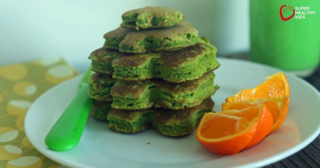 No-Dye Green Pancakes. St. Patrick's Day is right around the corner...