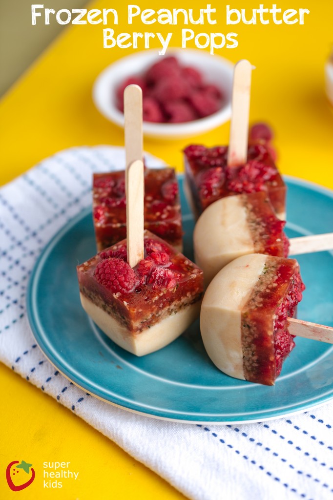 Frozen Peanut Butter Berry Pops Recipe Frozen Peanut Butter Berry Pops. PB & J Popsicles! The tastiest way to enjoy a perfect combination!
