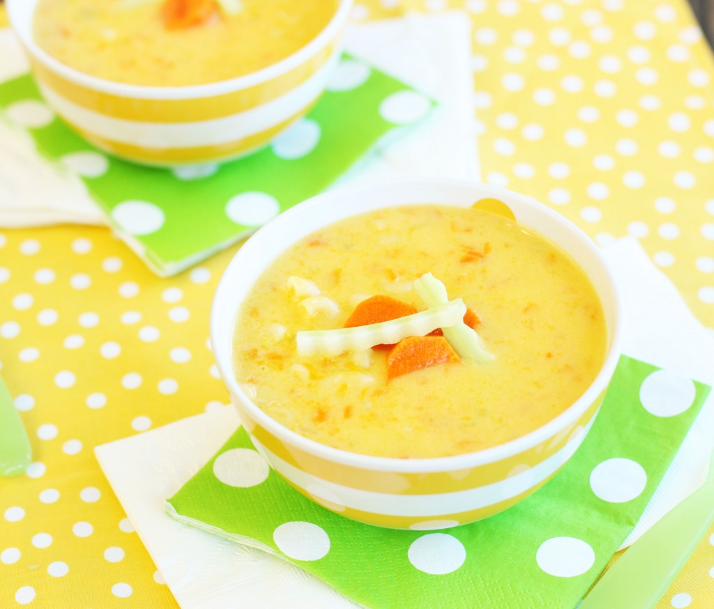 Hidden Veggie Mac and Cheese Soup Recipe Hidden Veggie Mac and Cheese Soup Recipe. This soup has kids favorite ingredients, just like macaroni and cheese!