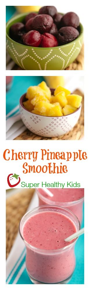 FOOD - Cherry Pineapple Smoothie. Super refreshing, sweet and full of nutrition. http://www.superhealthykids.com/cherry-orange-winter-smoothie/ FOOD - Cherry Pineapple Smoothie. Super refreshing, sweet and full of nutrition. http://www.superhealthykids.com/cherry-orange-winter-smoothie/