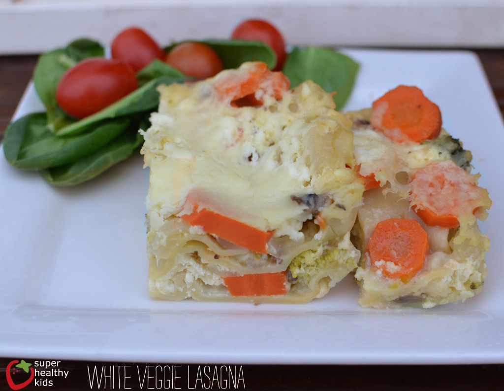 white veggie lasagna from super healthy kids