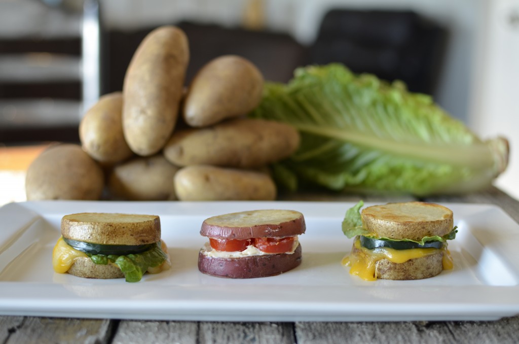 potato sandwiches with tomato