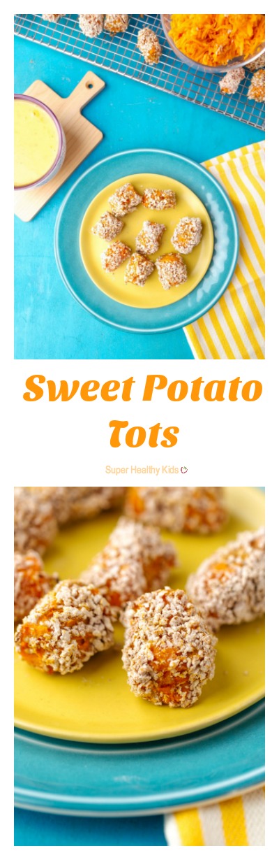 Sweet Potato Tots. More vitamins than tater tots! http://www.superhealthykids.com/sweet-potato-tots/ Sweet Potato Tots. More vitamins than tater tots! http://www.superhealthykids.com/sweet-potato-tots/