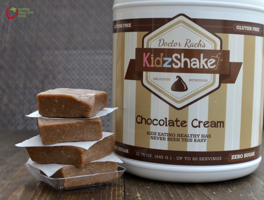 chocolate bars in a stack from super healthy kids