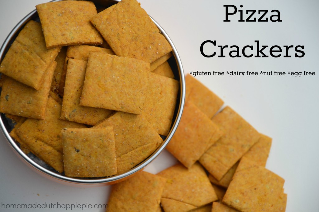 Gluten Free Pizza Crackers Gluten Free Pizza Crackers. Fun and easy gluten free pizza crackers that are allergen friendly, filled with vegetables and perfect for picnics and on-the-go snacks.