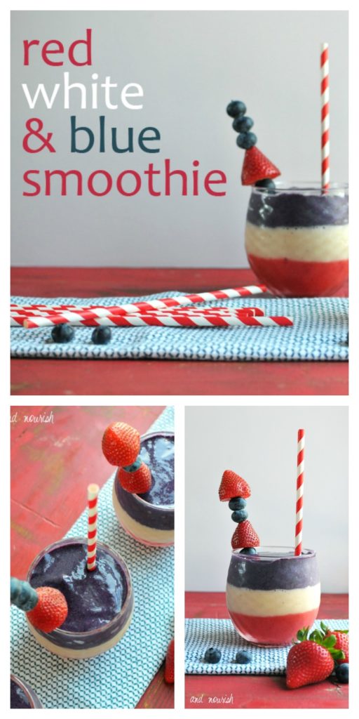 Red, White, & Blue Berry Banana Smoothie