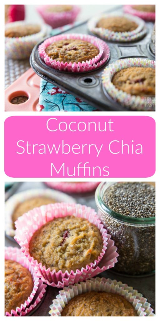 Coconut Strawberry Chia Muffins
