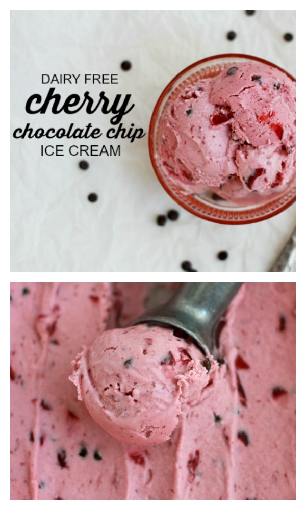 FOOD - Dairy Free Cherry Chocolate Chip Ice Cream. SO creamy and delicious and the sweetness comes from the loads of cherries in it! http://www.superhealthykids.com/dairy-free-cherry-chocolate-chip-ice-cream/ FOOD - Dairy Free Cherry Chocolate Chip Ice Cream. SO creamy and delicious and the sweetness comes from the loads of cherries in it! http://www.superhealthykids.com/dairy-free-cherry-chocolate-chip-ice-cream/
