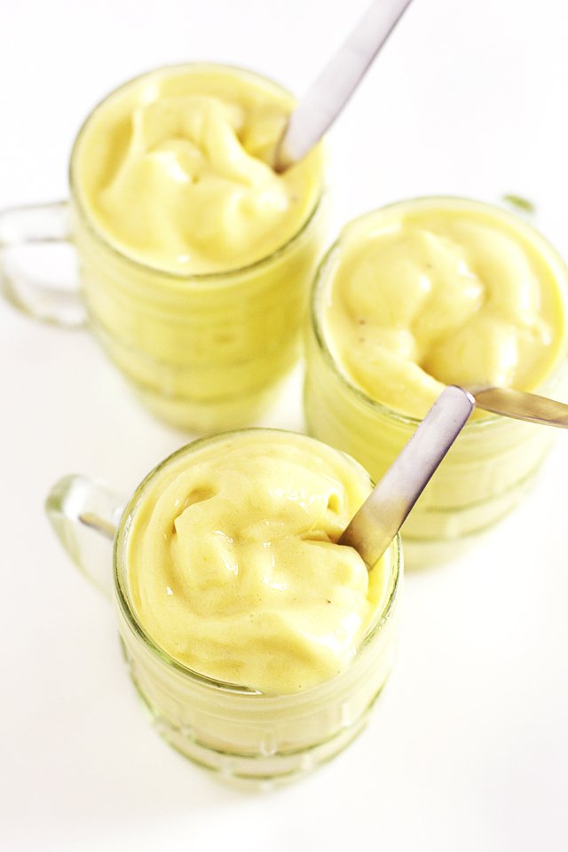 Mango Frosty Recipe Mango Frosty - Enjoy the refreshing tropical taste of mango, banana, and lime in this easy healthy treat. (df option)