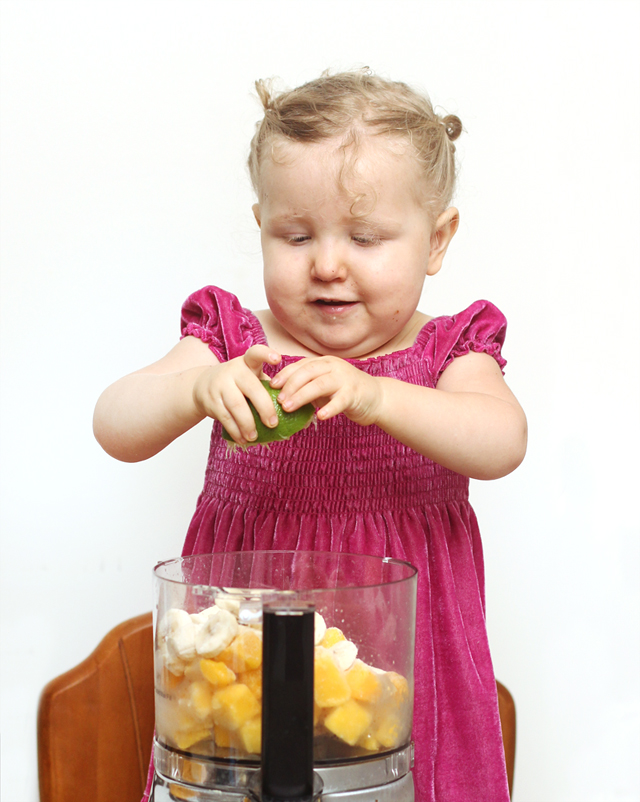 Mango Frosty Recipe Mango Frosty - Enjoy the refreshing tropical taste of mango, banana, and lime in this easy healthy treat. (df option)