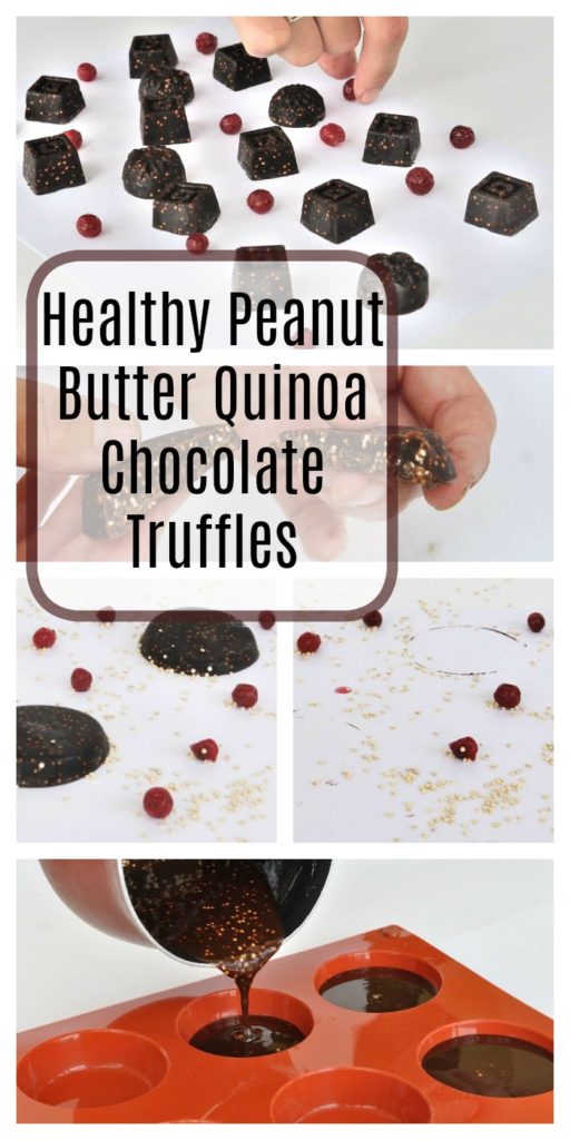 Healthy Peanut Butter Quinoa Chocolate Truffles