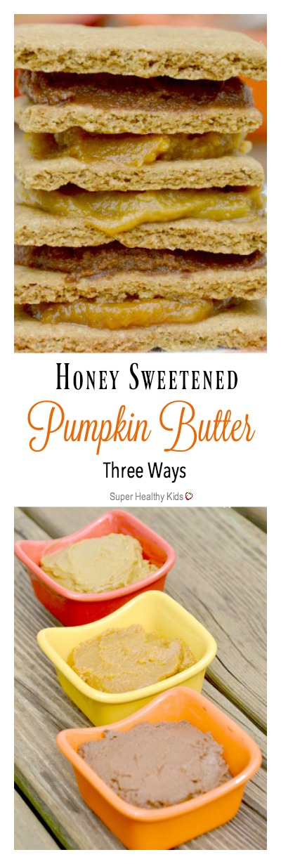 Honey Sweetened Pumpkin Butter. Perfect sweet spread that is good for you! http://www.superhealthykids.com/honey-sweetened-pumpkin-butter-three-ways/ Honey Sweetened Pumpkin Butter. Perfect sweet spread that is good for you!