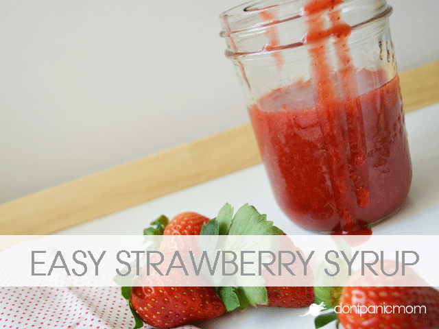 Easy Strawberry Syrup Pancake Lollipops. You’ll love how easy it is to turn a boring pancake into a treat with nothing more than this!