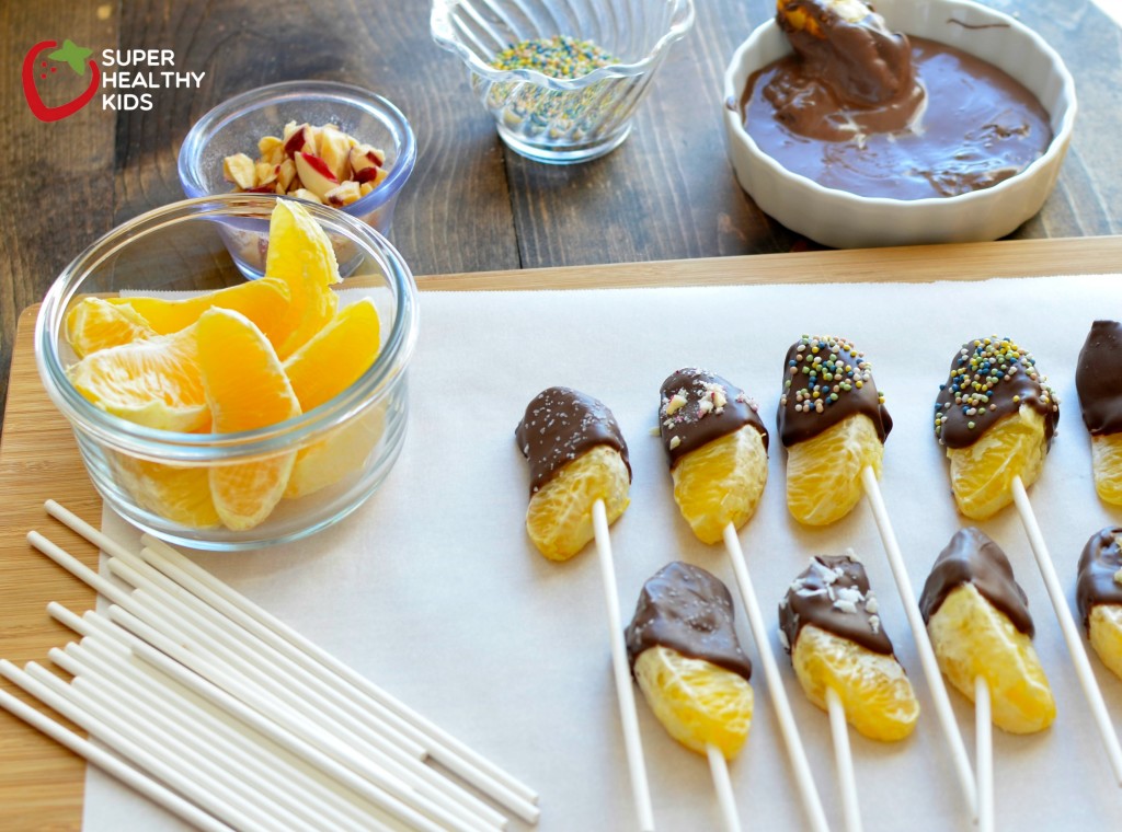 Chocolate Dipped Oranges Chocolate Dipped Oranges! Simple steps to your kids next favorite kitchen activity