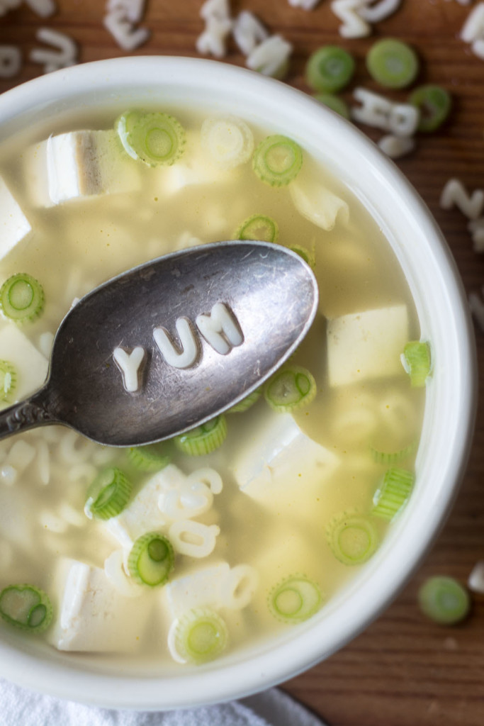 Miso Alphabet Soup Healthy and easy Miso Alphabet Soup. Introduce new flavors to your kids in a fun way! www.superhealthykids.com