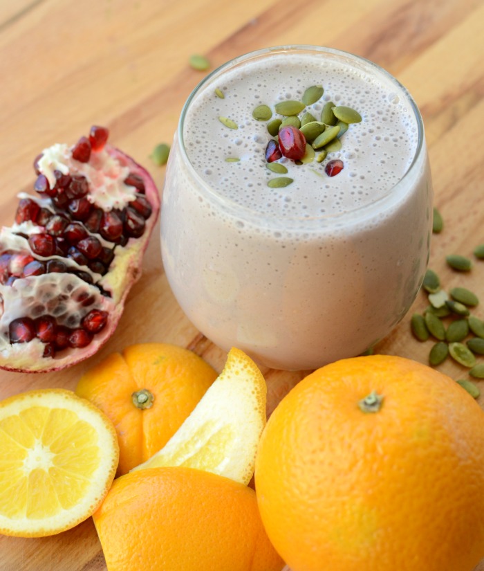 Healthy Pomegranate Orange Smoothie Healthy Pomegranate Orange Smoothie. Citrusy, sweet and amazingly refreshing! www.superhealthykids.com