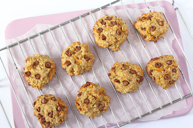 Carrot Apple Oat Breakfast Cookies