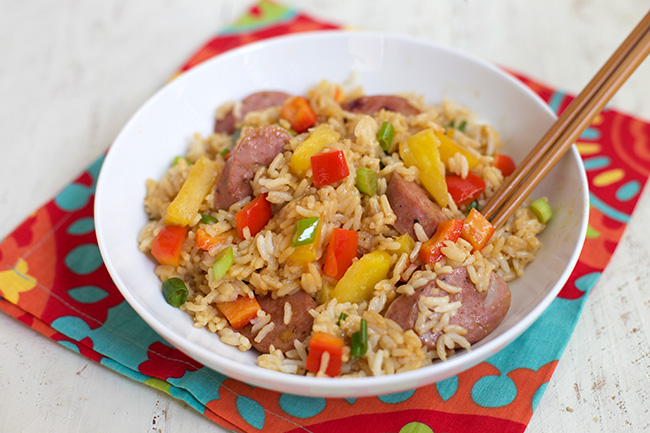 Pineapple Fried Rice Pineapple Fried Rice - Get a colorful, flavorful dinner on the table in minutes. www.superhealthykids.com