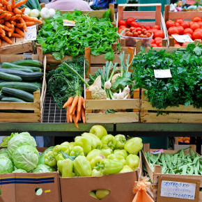 Fresh and organic vegetables at farmers market