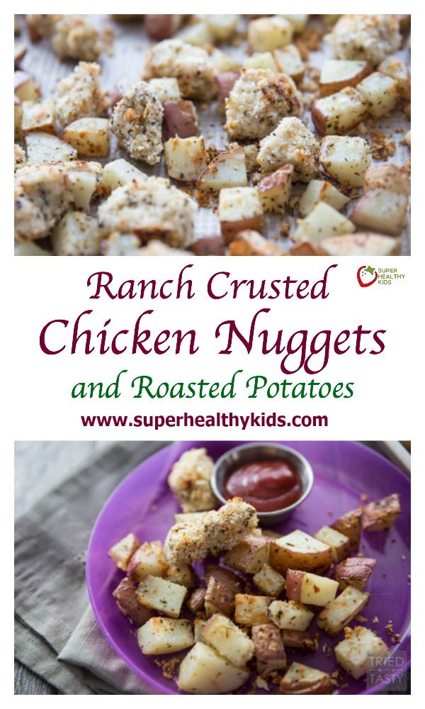 Ranch Crusted Chicken Nuggets & Roasted Potatoes Healthy Ideas for Kids