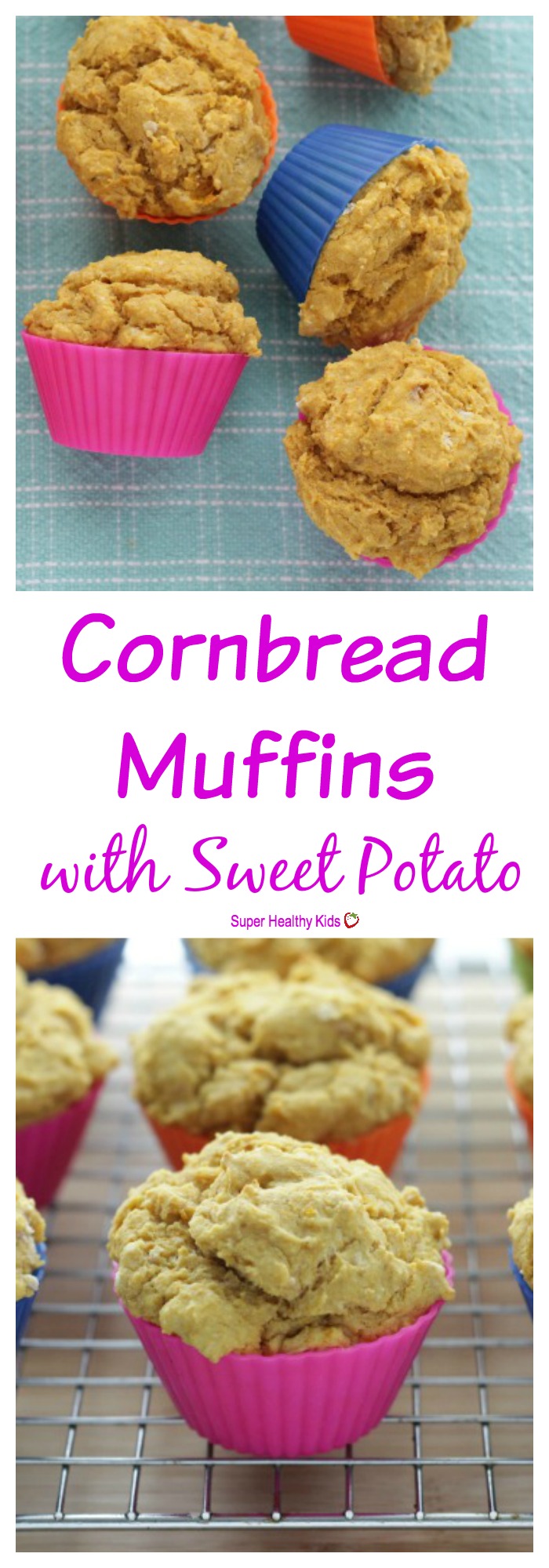 FOOD - Cornbread Muffins with Amazing Sweet Potato. Packed with sweet and nutritious sweet potato, your family will love these moist cornbread muffins. They are even dairy-, egg-, and nut-free! http://www.superhealthykids.com/cornbread-muffins-amazing-sweet-potato/ FOOD - Cornbread Muffins with Amazing Sweet Potato. Packed with sweet and nutritious sweet potato, your family will love these moist cornbread muffins. They are even dairy-, egg-, and nut-free! http://www.superhealthykids.com/cornbread-muffins-amazing-sweet-potato/