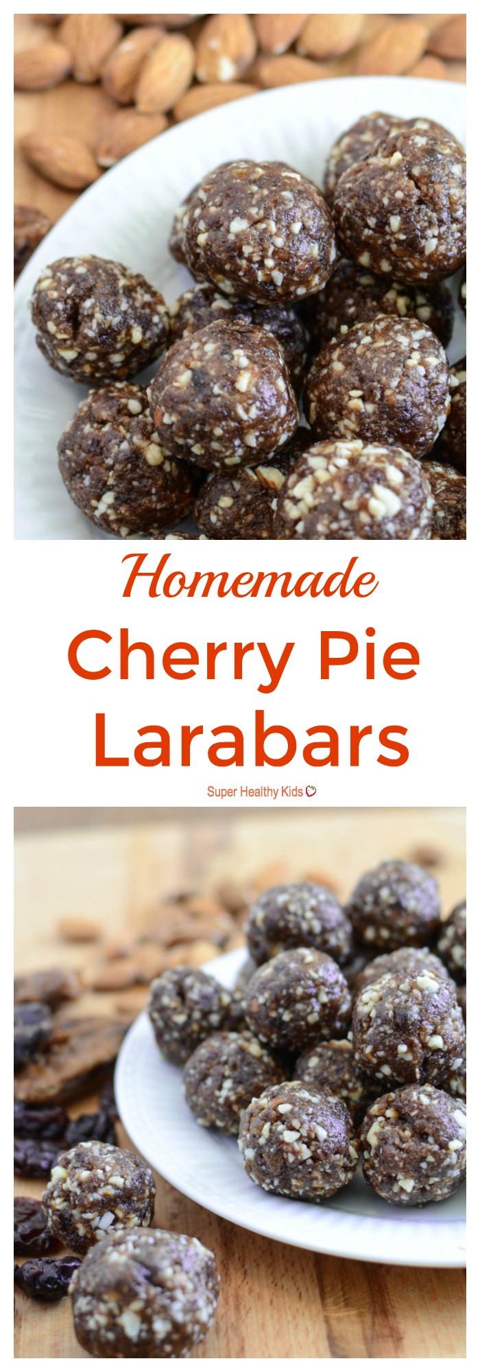 FOOD - Homemade Cherry Pie Larabars. A healthy cherry pie snack that is portable and easy to whip up! http://www.superhealthykids.com/homemade-cherry-pie-larabars-recipe/ FOOD - Homemade Cherry Pie Larabars. A healthy cherry pie snack that is portable and easy to whip up! http://www.superhealthykids.com/homemade-cherry-pie-larabars-recipe/