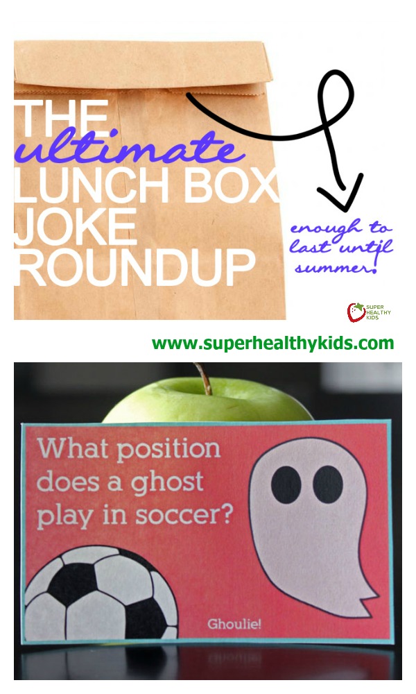 The Ultimate Lunchbox Joke Roundup. The Ultimate place to get lunch box jokes to pack in your kids lunches. These will definitely make their day! http://www.superhealthykids.com/ultimate-lunchbox-joke-roundup/ The Ultimate Lunchbox Joke Roundup. The Ultimate place to get lunch box jokes to pack in your kids lunches. These will definitely make their day!