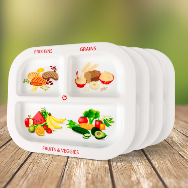 Healthy Habits Divided Kids Plate 4 Pack Healthy Habits Divided Kids Plate 4 Pack