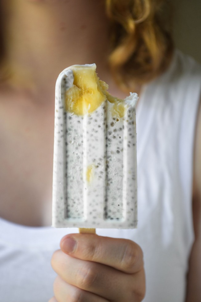 Peanut Butter Banana Yogurt Popsicles Coconut Banana Chia Seed