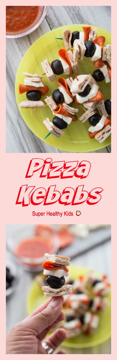 PIZZA KEBABS the easiest snack you're kids are sure to love! Not only are they quick, but they are so simple to put together the kids can make them almost all on their own (with help in the baking of course). Perfect for an after school pick-me-up! http://www.superhealthykids.com/pizza-kebabs/ PIZZA KEBABS the easiest snack you're kids are sure to love! Not only are they quick, but they are so simple to put together the kids can make them almost all on their own (with help in the baking of course). Perfect for an after school pick-me-up!
