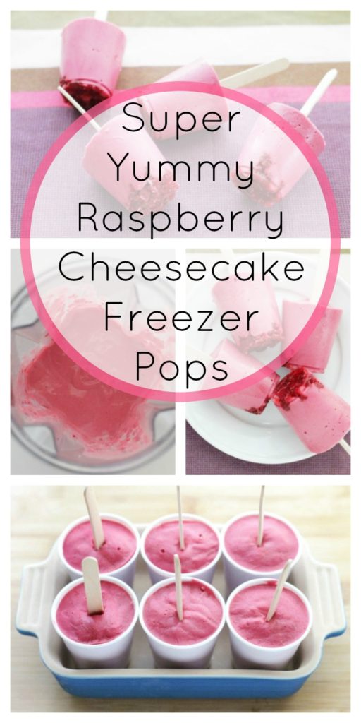 Super Yummy Raspberry Cheesecake Freezer Pops