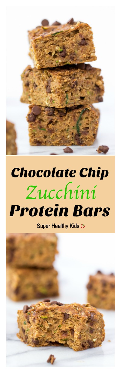 FOOD - Chocolate Chip Zucchini Protein Bars. Tons of protein from natural sources. No protein powder here! http://www.superhealthykids.com/chocolate-chip-zucchini-protein-bars/ FOOD - Chocolate Chip Zucchini Protein Bars. Tons of protein from natural sources. No protein powder here! http://www.superhealthykids.com/chocolate-chip-zucchini-protein-bars/