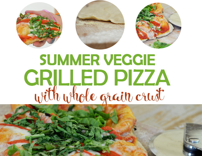 Summer Veggie Pizza with Whole Grain Crust - fresh, fast and incredibly healthy! www.superhealthykids.com
