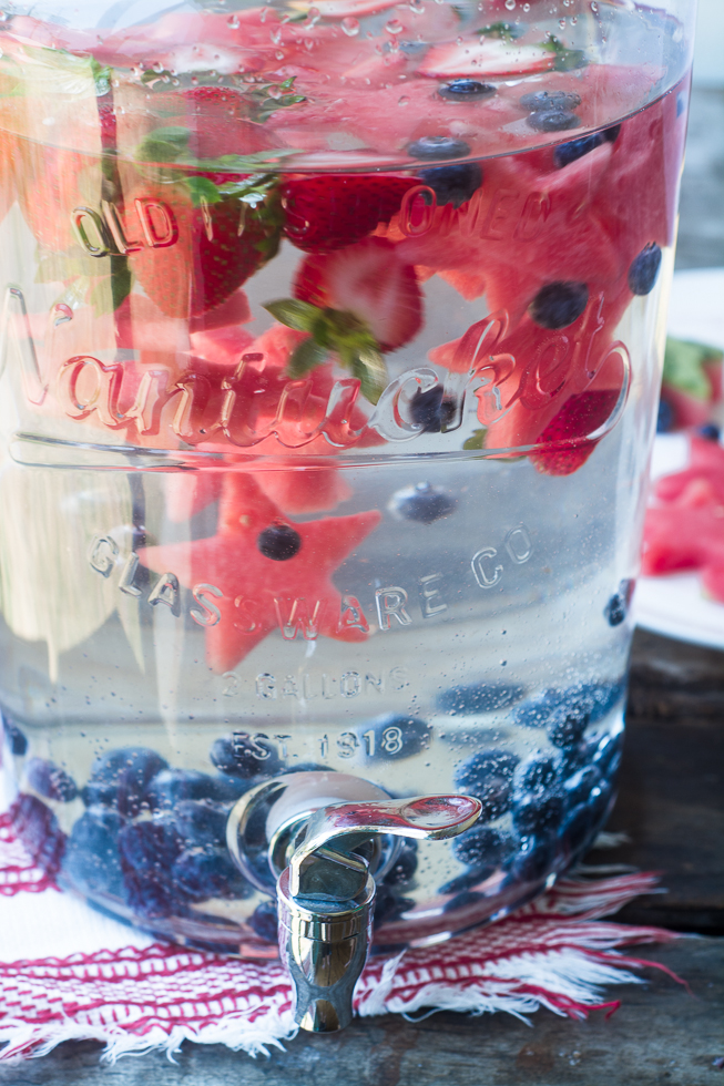 Star Spangled Fruit Infused Water Star Spangled Fruit Infused Water is the patriotic way to stay hydrated this summer! www.superhealthykids.com