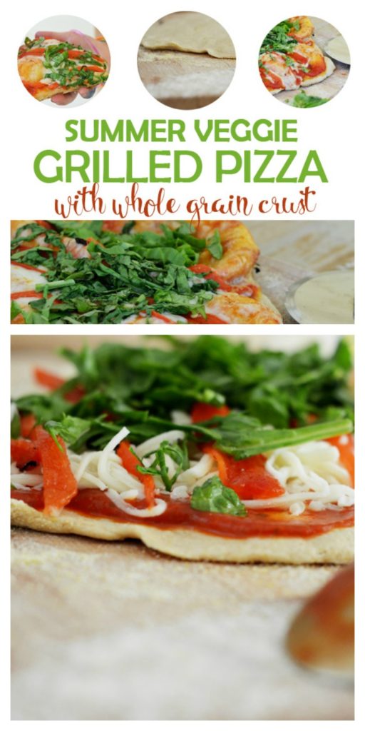 Summer Veggie Grilled Pizza with Whole Grain Crust