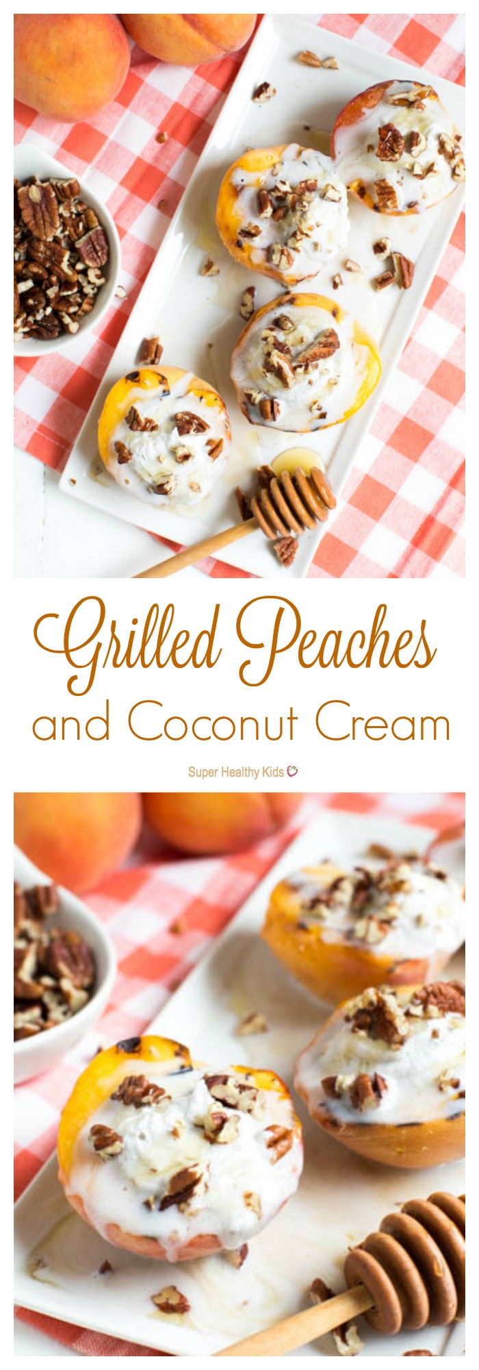 Grilled Peaches and Coconut Cream. Peaches and cream with a delicious twist that is the perfect addition to any Summer barbeque. http://www.superhealthykids.com/grilled-peaches-coconut-cream/ Grilled Peaches and Coconut Cream. Peaches and cream with a delicious twist that is the perfect addition to any Summer barbeque. http://www.superhealthykids.com/grilled-peaches-coconut-cream/