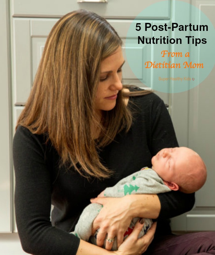 Five Post-Partum Nutrition Tips From a Dietitian Mom. Proper postpartum nutrition is key for both Mom and baby. Here are 5 tips for postpartum nutrition. http://www.superhealthykids.com/five-post-partum-nutrition-tips-from-a-dietitian-mom/ Five Post-Partum Nutrition Tips From a Dietitian Mom. Proper postpartum nutrition is key for both Mom and baby. Here are 5 tips for postpartum nutrition. http://www.superhealthykids.com/five-post-partum-nutrition-tips-from-a-dietitian-mom/