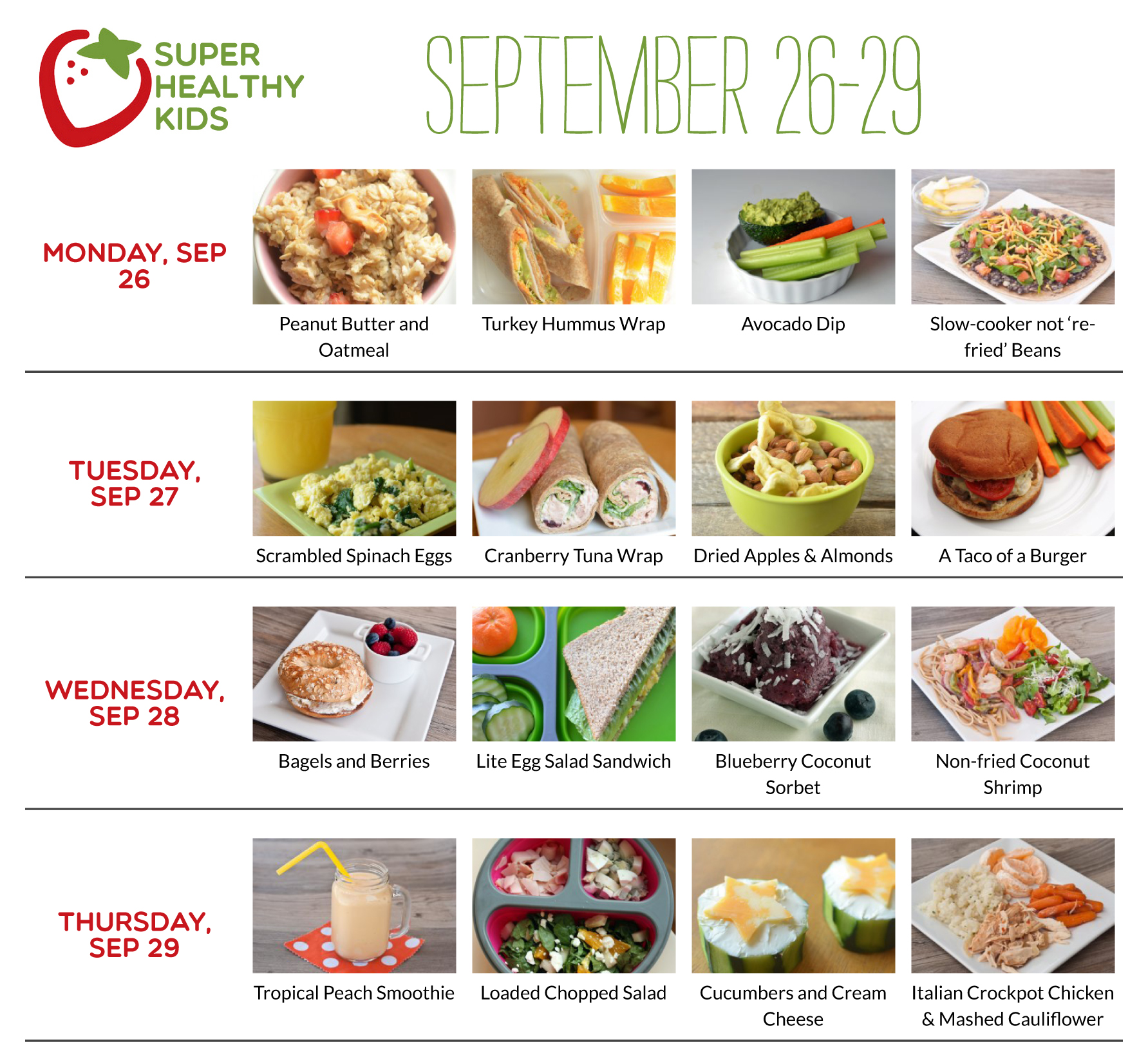 September 26-October 2 | Super Healthy Kids