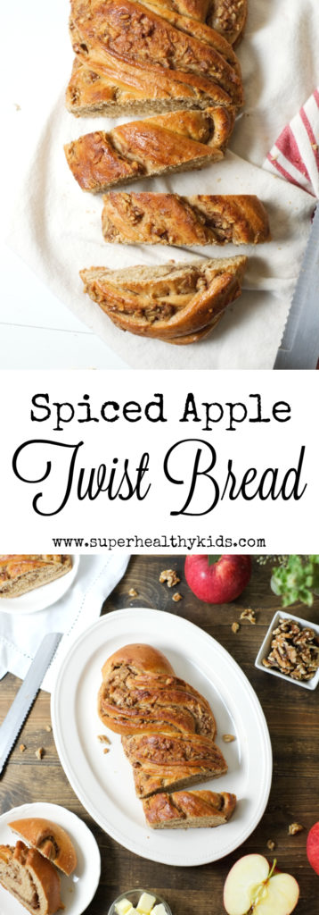 Spiced Apple Twist Bread. This spiced apple twist bread is a special fall treat for your family - without tons of sugar! It's beautiful, tasty, and healthy. http://www.superhealthykids.com/spiced-apple-twist-bread-recipe/ Spiced Apple Twist Bread. This spiced apple twist bread is a special fall treat for your family - without tons of sugar! It's beautiful, tasty, and healthy. http://www.superhealthykids.com/spiced-apple-twist-bread-recipe/