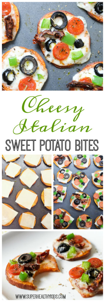 Cheesy Italian Sweet Potato Bites. A kid-friendly appetizer that adults like too! They're delicious, easy (20 minutes!), and healthy. http://www.superhealthykids.com/cheesy-italian-sweet-potato-bites-recipe/ Cheesy Italian Sweet Potato Bites. A kid-friendly appetizer that adults like too! They're delicious, easy (20 minutes!), and healthy. http://www.superhealthykids.com/cheesy-italian-sweet-potato-bites-recipe/